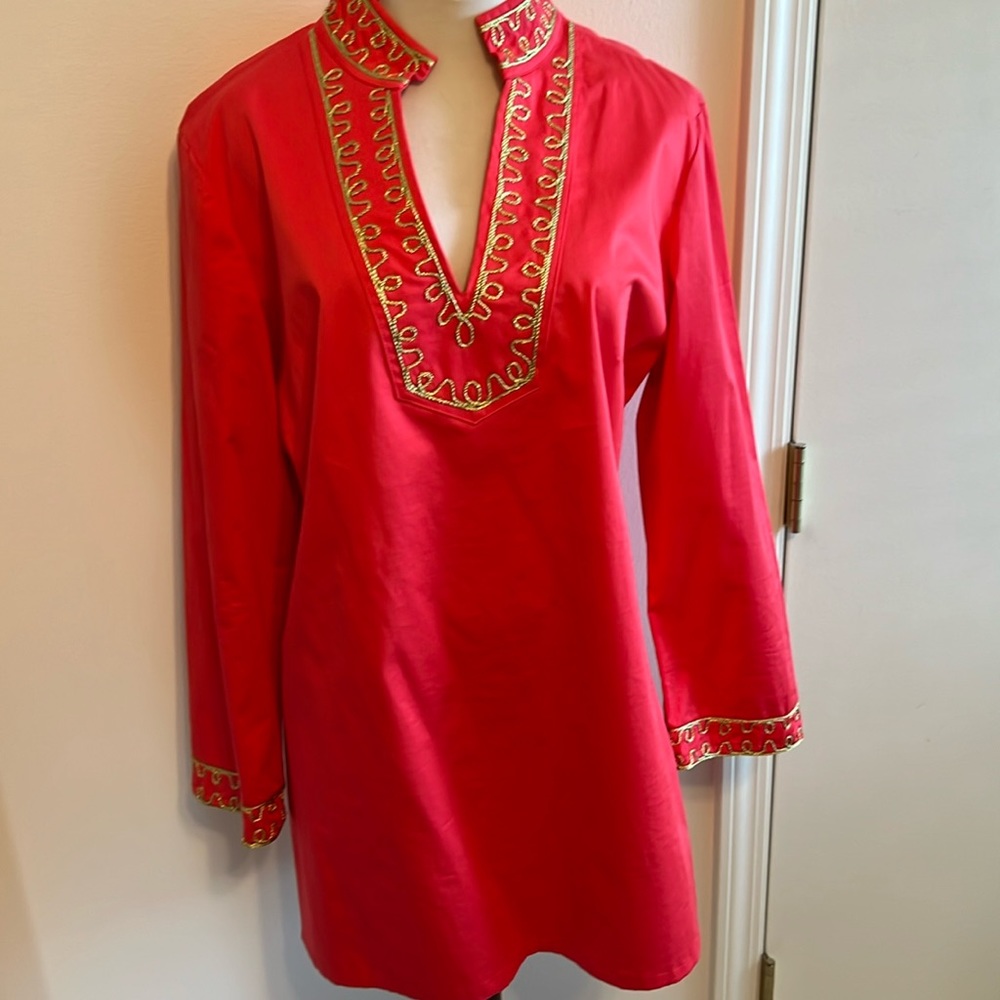 Sail to sable stretch tunic with gold details